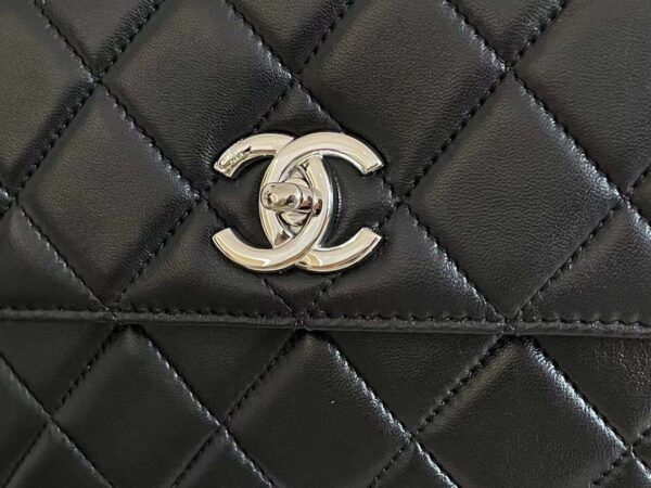[REP 1:1] Chanel Classic Flap Bag Silver Hardware Black 9.8in/25cm
