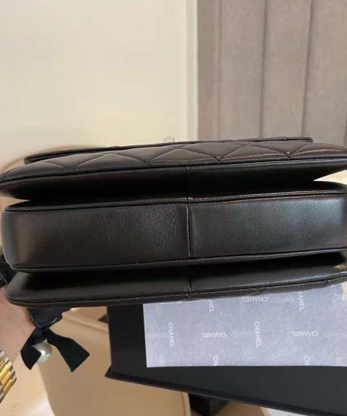 [REP 1:1] Chanel Classic Flap Bag Silver Hardware Black 9.8in/25cm