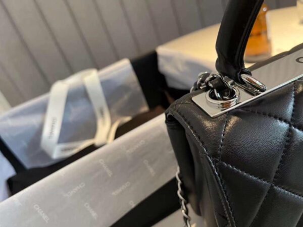 [REP 1:1] Chanel Classic Flap Bag Silver Hardware Black 9.8in/25cm