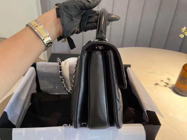 [REP 1:1] Chanel Classic Flap Bag Silver Hardware Black 9.8in/25cm