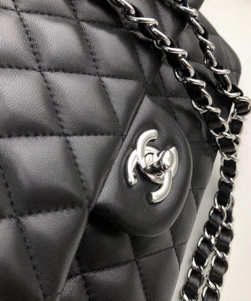[REP 1:1] Chanel Classic HandBag Black For Women 9.9in/25.5cm A01112