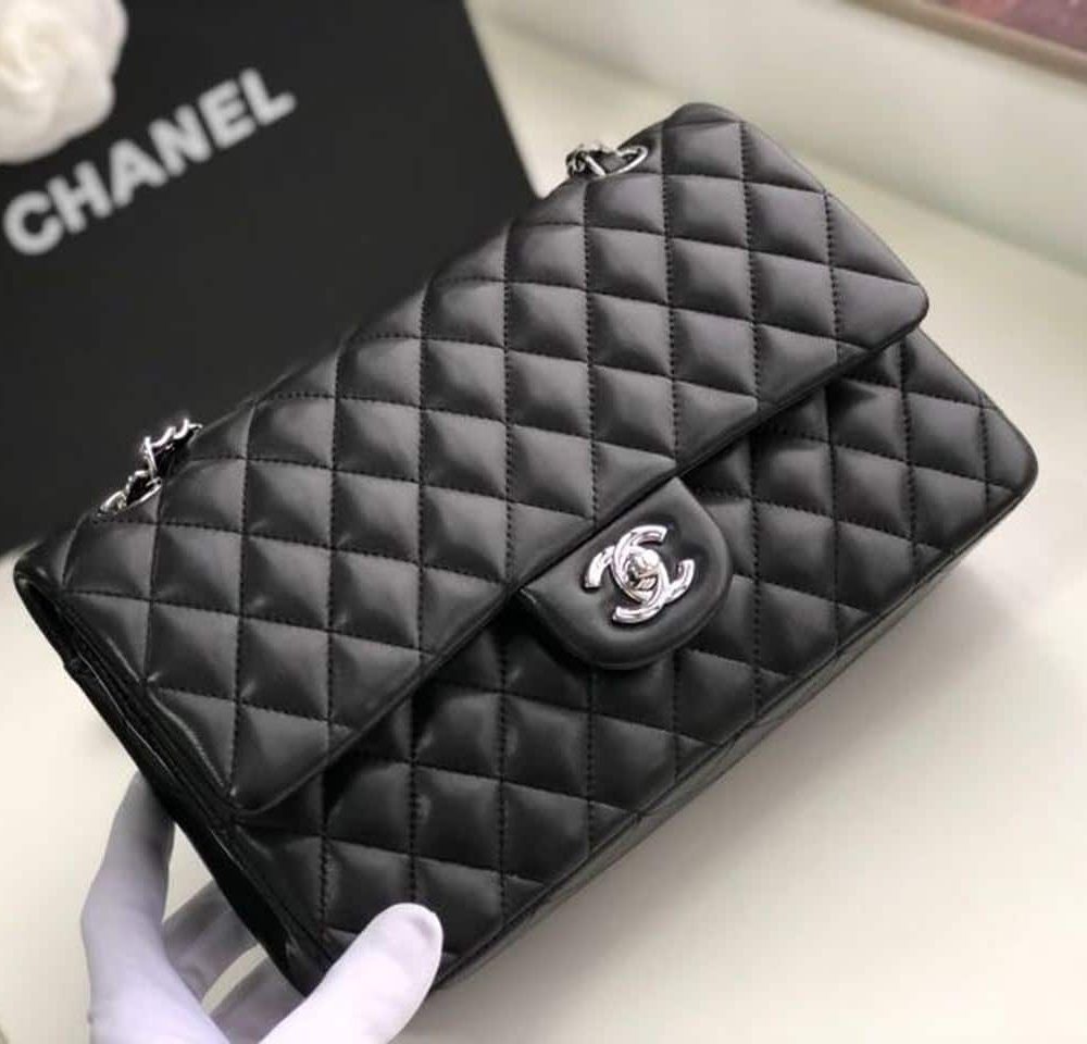 [REP 1:1] Chanel Classic HandBag Black For Women 9.9in/25.5cm A01112