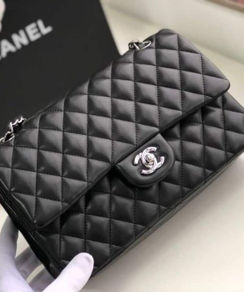 [REP 1:1] Chanel Classic HandBag Black For Women 9.9in/25.5cm A01112