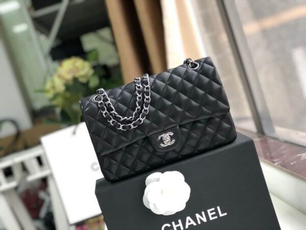 [REP 1:1] Chanel Classic HandBag Black For Women 9.9in/25.5cm A01112