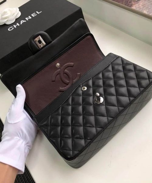 [REP 1:1] Chanel Classic HandBag Black For Women 9.9in/25.5cm A01112