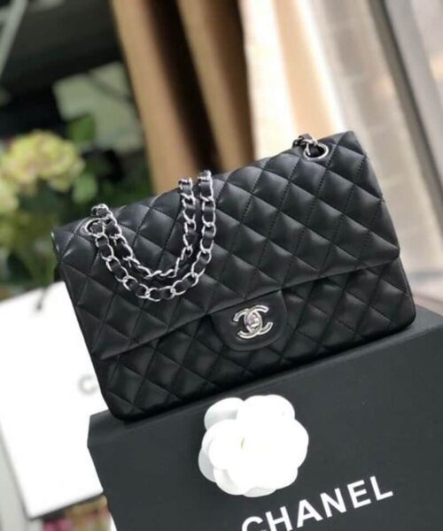 [REP 1:1] Chanel Classic HandBag Black For Women 9.9in/25.5cm A01112