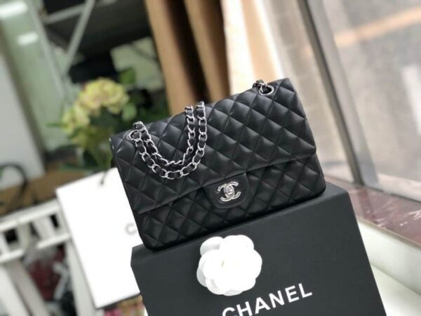 [REP 1:1] Chanel Classic HandBag Black For Women 9.9in/25.5cm A01112