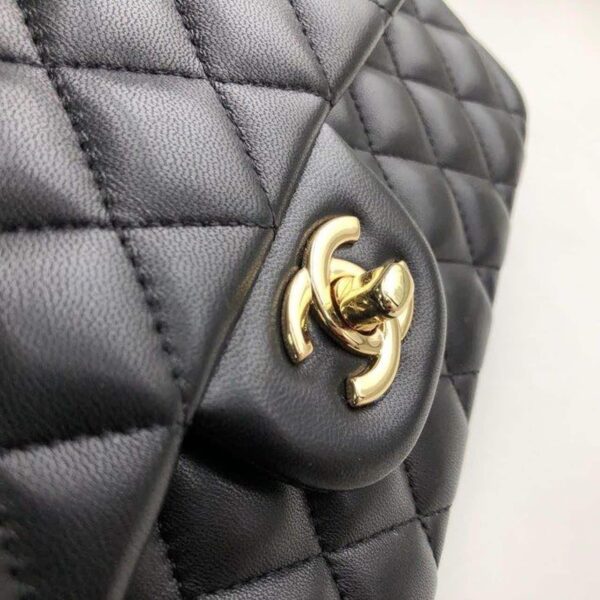 [REP 1:1] Chanel Classic Handbag Gold Toned Hardware Black For Women, Women's Bags, Shoulder And Crossbody Bags 10.2in/26cm A01112