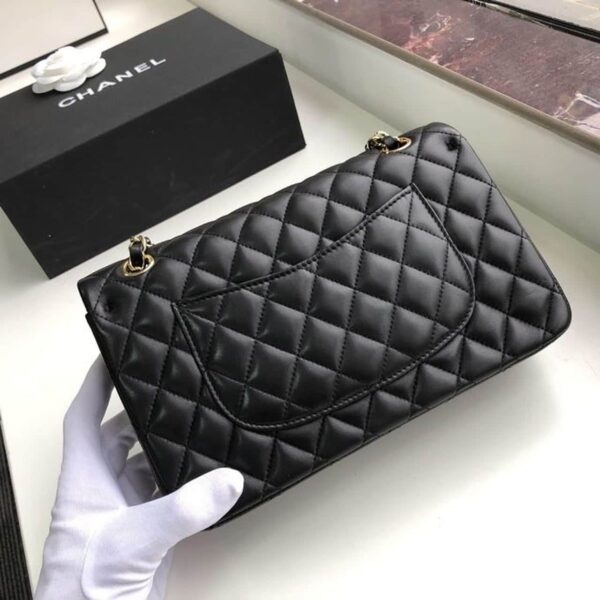 [REP 1:1] Chanel Classic Handbag Gold Toned Hardware Black For Women, Women's Bags, Shoulder And Crossbody Bags 10.2in/26cm A01112