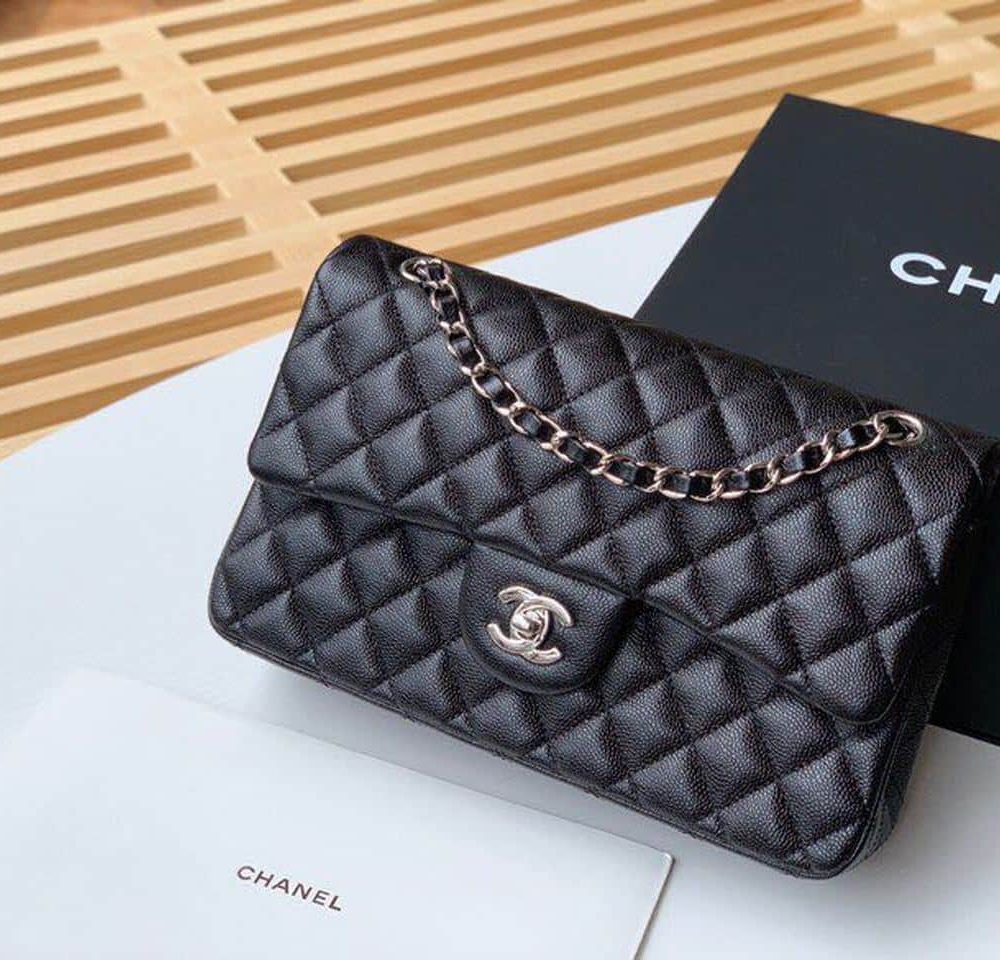 [REP 1:1] Chanel Classic Handbag Silver Hardware Black For Women, Women's Bags, Shoulder And Crossbody Bags 10.2in/26cm A01112