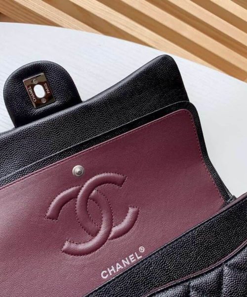 [REP 1:1] Chanel Classic Handbag Silver Hardware Black For Women, Women's Bags, Shoulder And Crossbody Bags 10.2in/26cm A01112