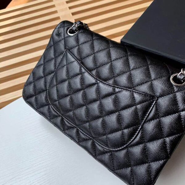 [REP 1:1] Chanel Classic Handbag Silver Hardware Black For Women, Women's Bags, Shoulder And Crossbody Bags 10.2in/26cm A01112