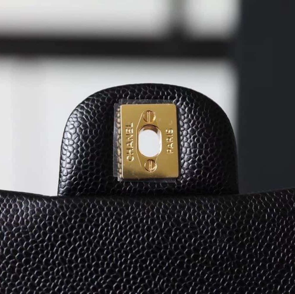 [REP 1:1] Chanel Classic Mini Flap Bag Gold Toned Hardware Black For Women 6.7in/17cm