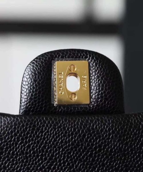 [REP 1:1] Chanel Classic Mini Flap Bag Gold Toned Hardware Black For Women 6.7in/17cm