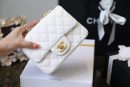 [REP 1:1] Chanel Classic Mini Flap Bag Golden Hardware White For Women 6.6in/17cm A35200