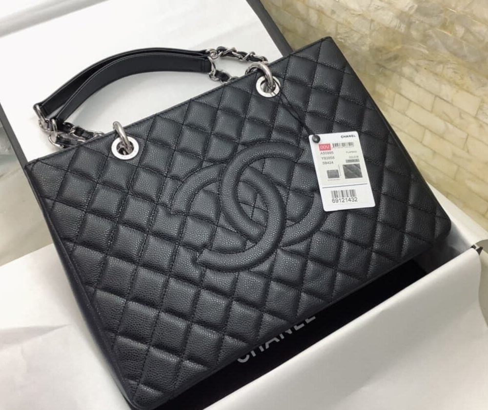[REP 1:1] Chanel Classic Tote Bag Silver Hardware Black For Women 13.3in/34cm
