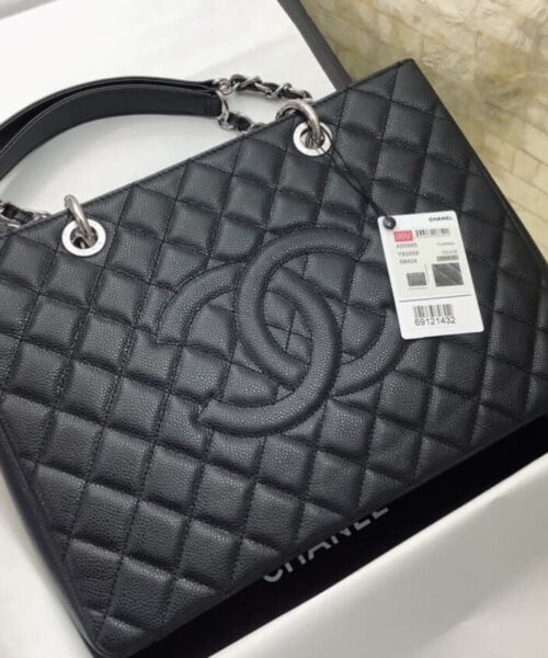 [REP 1:1] Chanel Classic Tote Bag Silver Hardware Black For Women 13.3in/34cm