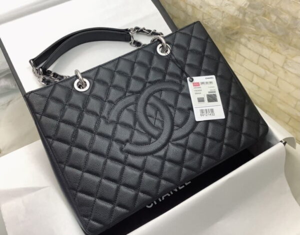 [REP 1:1] Chanel Classic Tote Bag Silver Hardware Black For Women 13.3in/34cm
