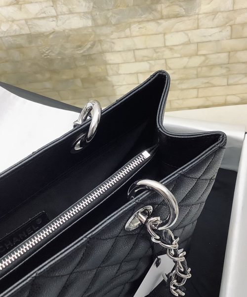 [REP 1:1] Chanel Classic Tote Bag Silver Hardware Black For Women 13.3in/34cm
