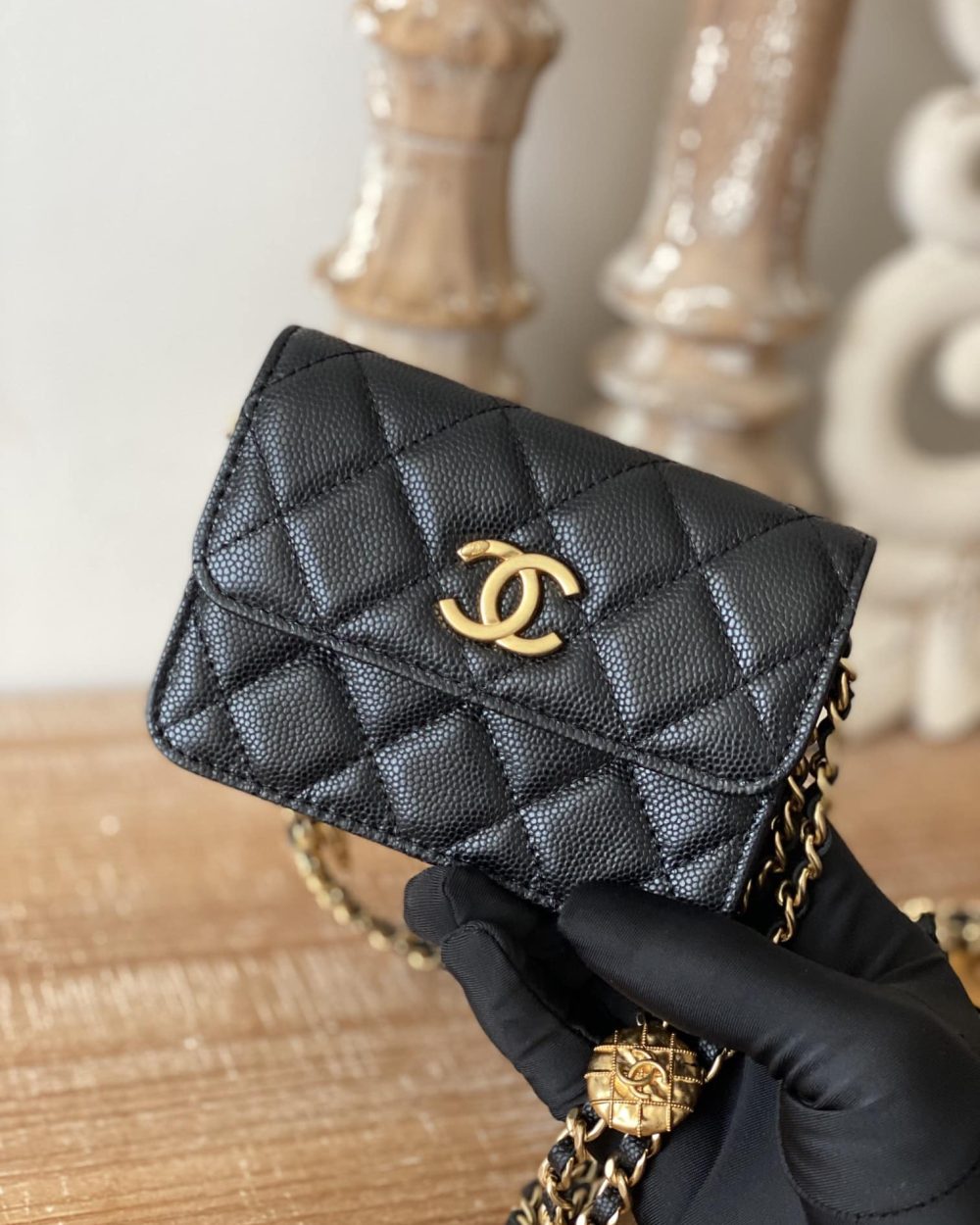 [REP 1:1] Chanel Clutch With Chain Black For Women, Women's Bags 4.8in/12.3cm AP2857 B08447 94305