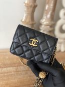 [REP 1:1] Chanel Clutch With Chain Black For Women, Women's Bags 4.8in/12.3cm AP2857 B08447 94305