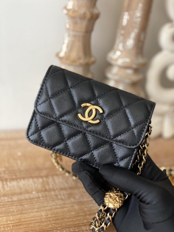[REP 1:1] Chanel Clutch With Chain Black For Women, Women's Bags 4.8in/12.3cm AP2857 B08447 94305