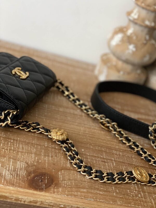 [REP 1:1] Chanel Clutch With Chain Black For Women, Women's Bags 4.8in/12.3cm AP2857 B08447 94305