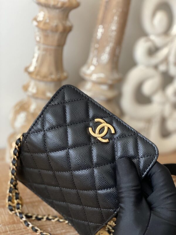 [REP 1:1] Chanel Clutch With Chain Black For Women, Women's Bags 4.8in/12.3cm AP2857 B08447 94305