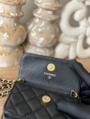 [REP 1:1] Chanel Clutch With Chain Black For Women, Women's Bags 4.8in/12.3cm AP2857 B08447 94305
