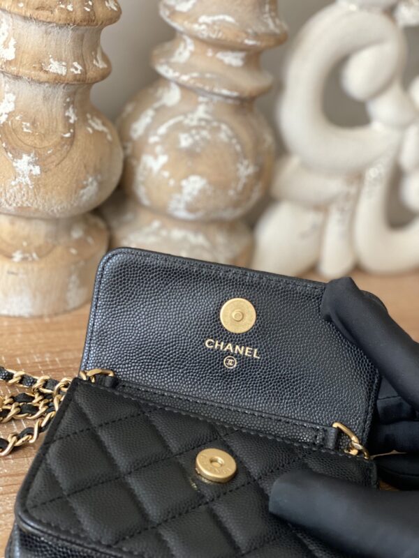 [REP 1:1] Chanel Clutch With Chain Black For Women, Women's Bags 4.8in/12.3cm AP2857 B08447 94305