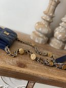 [REP 1:1] Chanel Clutch With Chain Blue For Women, Women's Bags 4.8in/12.3cm
