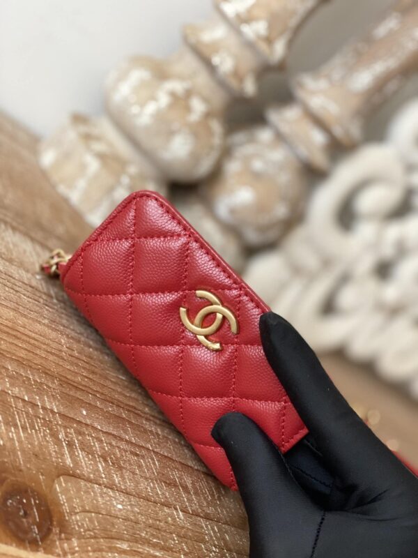 [REP 1:1] Chanel Clutch With Chain Red For Women, Women's Bags 4.8in/12.3cm