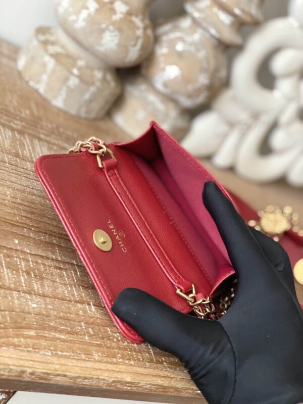 [REP 1:1] Chanel Clutch With Chain Red For Women, Women's Bags 4.8in/12.3cm