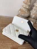 [REP 1:1] Chanel Clutch With Chain White For Women, Women's Bags 4.8in/12.3cm
