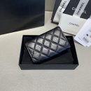 1:1 Replica Chanel CO-CO 2.55 Flap Card Holder 11cm/4.3in Gold Hardware For Women Black