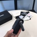 1:1 Replica Chanel CO-CO Boy Flap Card Holder 11.5cm/4.5in Silver Hardware For Women Black