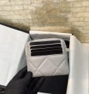 1:1 Replica Chanel CO-CO Card Holder 12cm/4.7in Gold Hardware For Women Grey