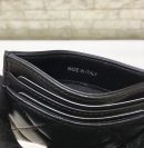 1:1 Replica Chanel CO-CO Card Holder Wallet 11cm/4.3in Silver Hardware For Women Black
