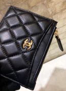 1:1 Replica Chanel CO-CO Chanel 19 Pouch 11.5cm/4.5in Gold Hardware For Women Black