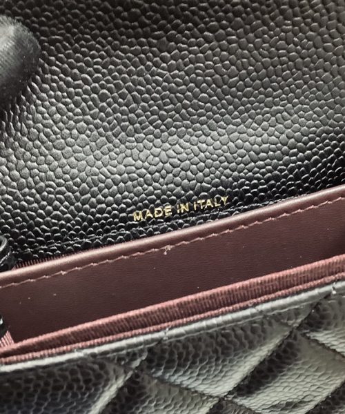 1:1 Replica Chanel CO-CO Classic Card Holder 11cm/4.4in Gold Hardware For Women Black