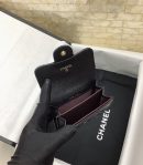 1:1 Replica Chanel CO-CO Classic Card Holder 11cm/4.4in Gold Hardware For Women Black