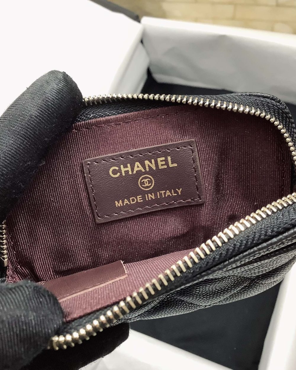 1:1 Replica Chanel CO-CO Classic Card Holder 19cm/7.5in Gold Hardware For Women Black