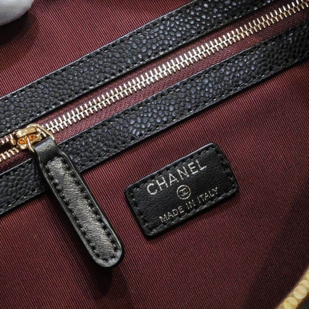 1:1 Replica Chanel CO-CO Classic Pouch 27cm/10.6in Gold Toned Hardware For Women Black A82545 Y04059 C3906 - Image 6