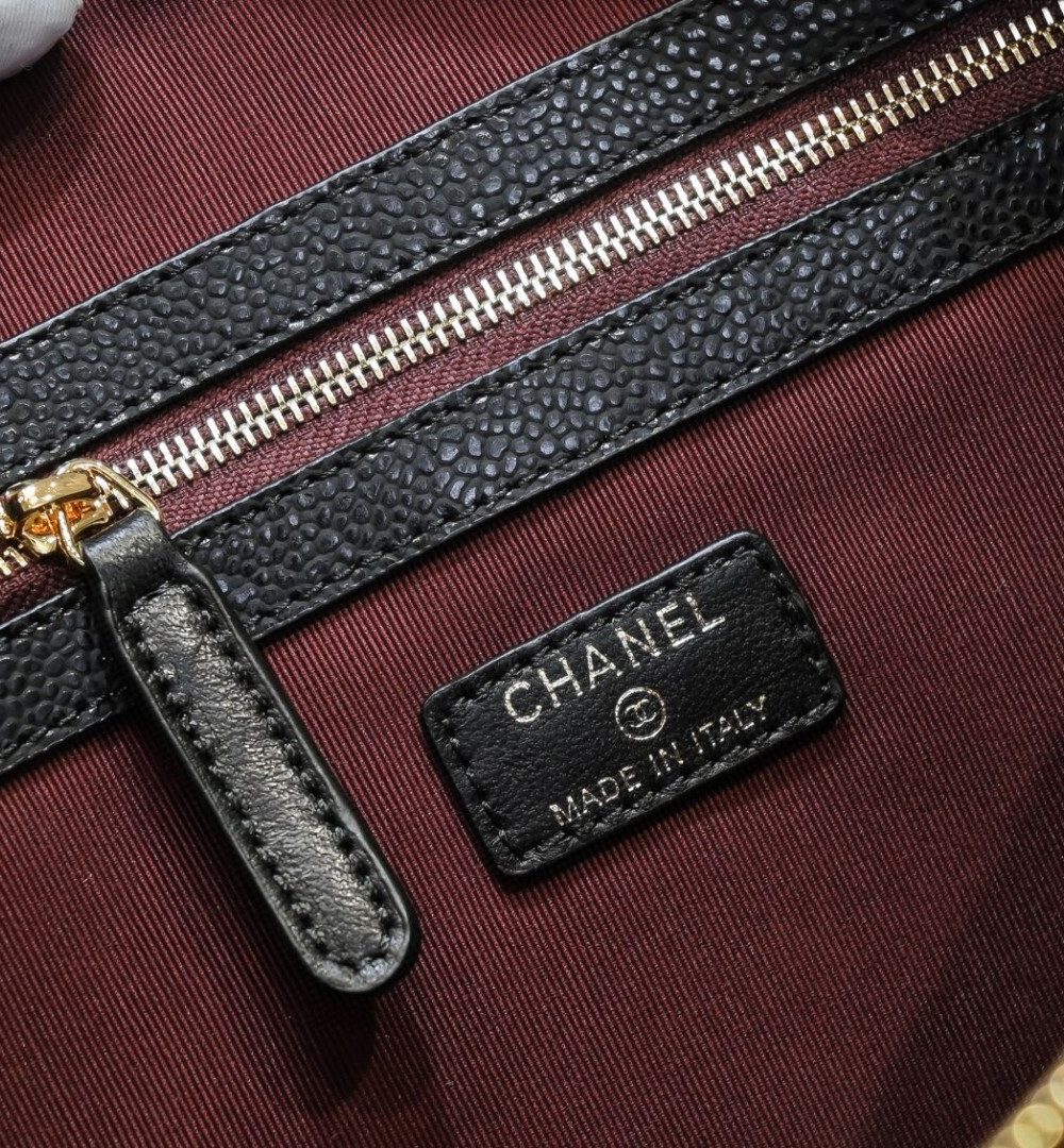 1:1 Replica Chanel CO-CO Classic Pouch 27cm/10.6in Gold Toned Hardware For Women Black A82545 Y04059 C3906