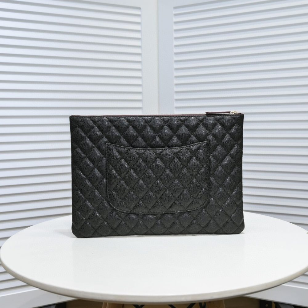 1:1 Replica Chanel CO-CO Classic Pouch 27cm/10.6in Gold Toned Hardware For Women Black A82545 Y04059 C3906 - Image 3