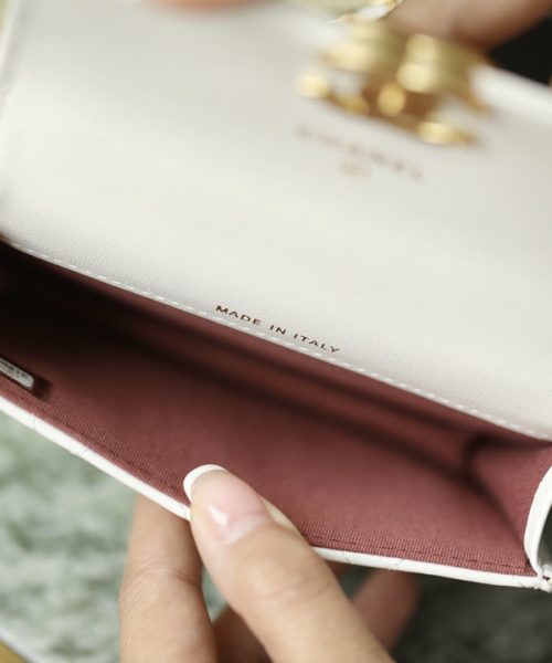 1:1 Replica Chanel CO-CO Clutch With Chain 9.5cm/3.7in Gold Toned Hardware For Women White
