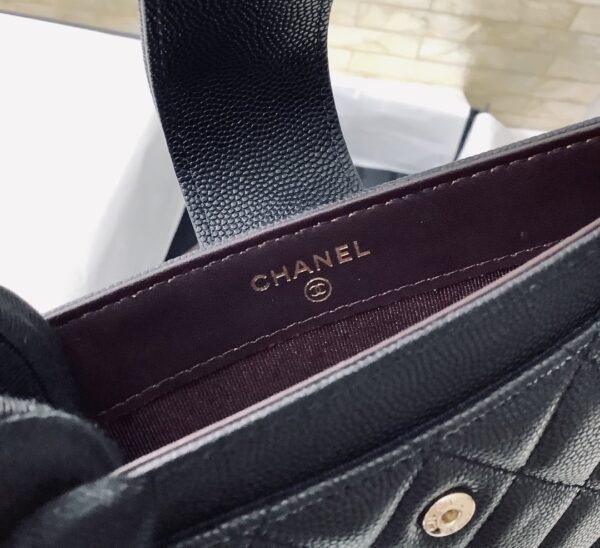 Chanel CO-CO Flap Pouch Wallet 19cm/7.2in Silver Hardware For Women Black