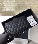 1:1 Replica Chanel CO-CO Flap Pouch Wallet 19cm/7.2in Silver Hardware For Women Black
