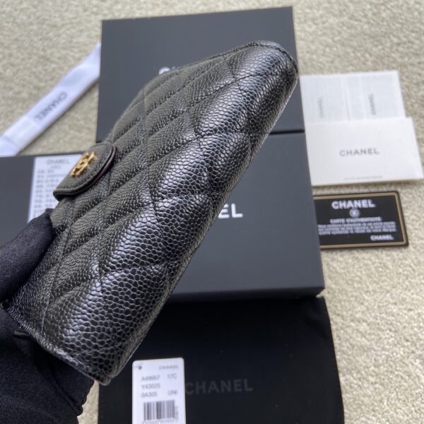 Chanel CO-CO Flap Wallet 15cm/5.9in Gold Hardware For Women Black