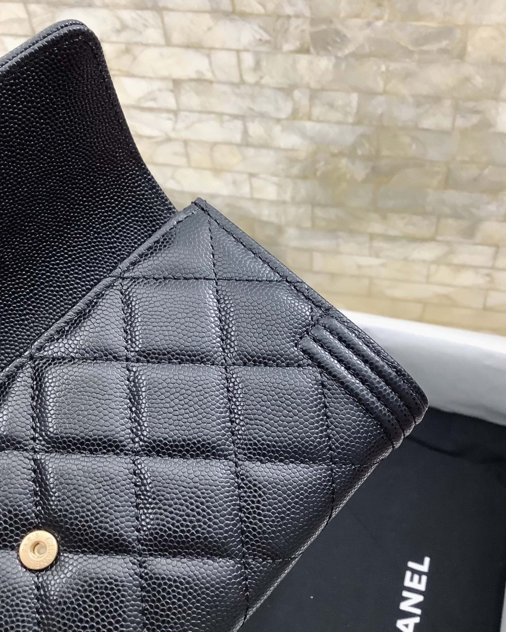 1:1 Replica Chanel CO-CO Long Flap Wallet 19.5cm/7.7in Gold Hardware For Women Black